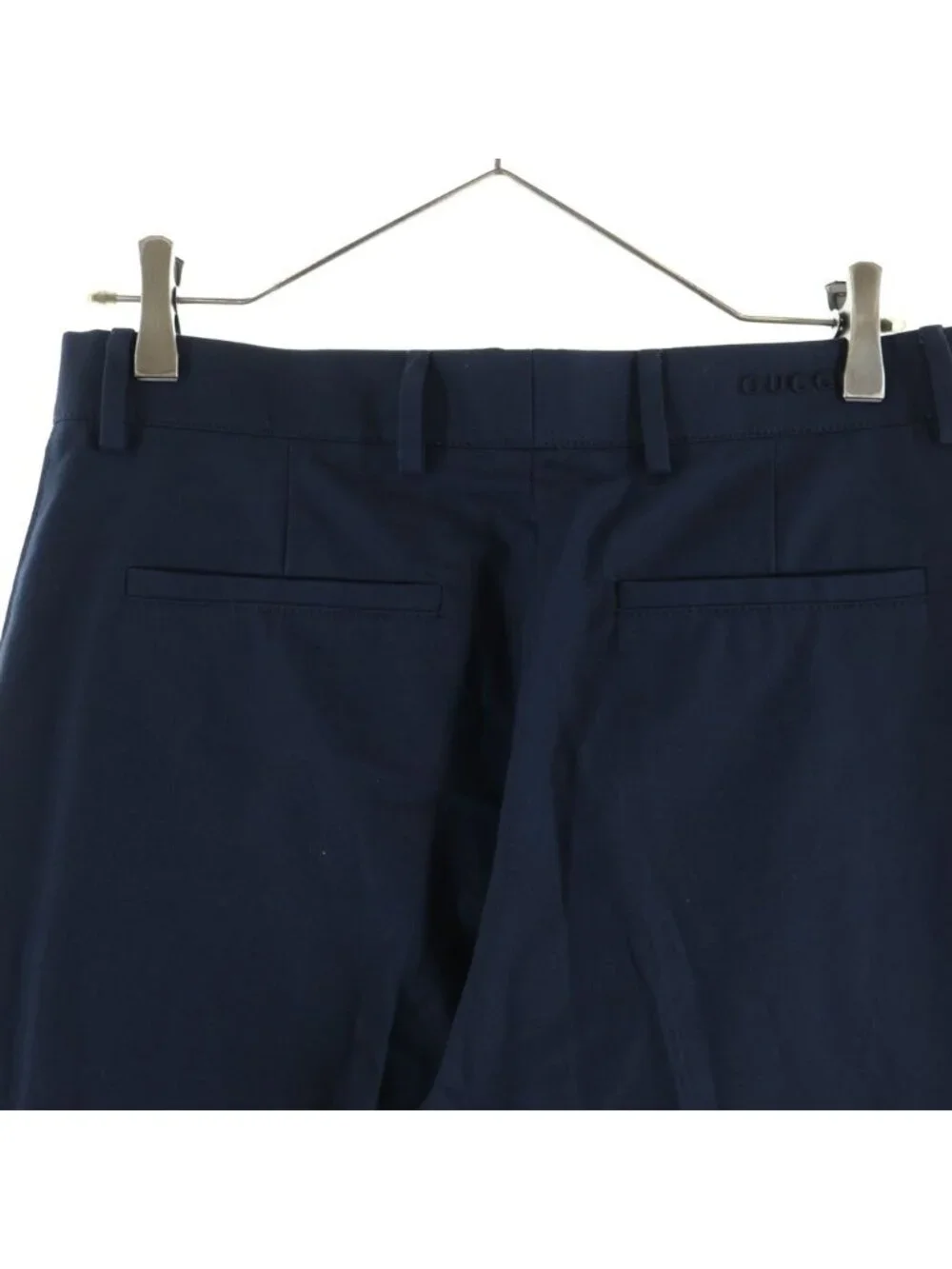 Gucci Logo Embroidery Straight Pants Navy